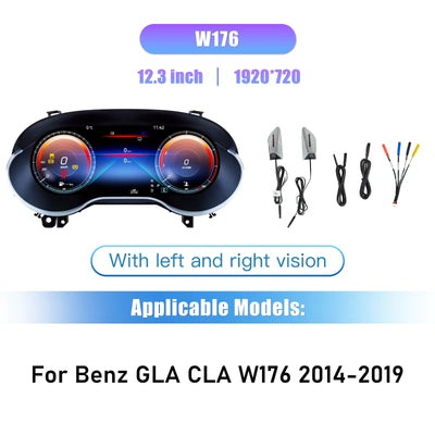 Virtual cockpit Mercedes GLA CLA W176 : écran 12,3 pouces vu de face