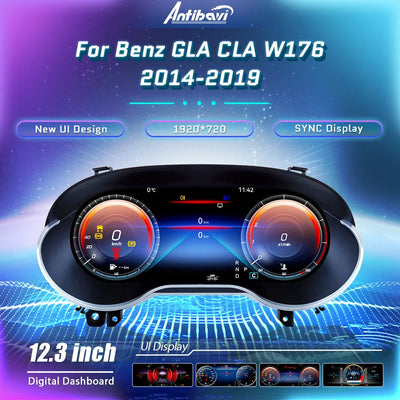 Interface du virtual cockpit Mercedes GLA CLA W176, écran 12,3 pouces 1920x720