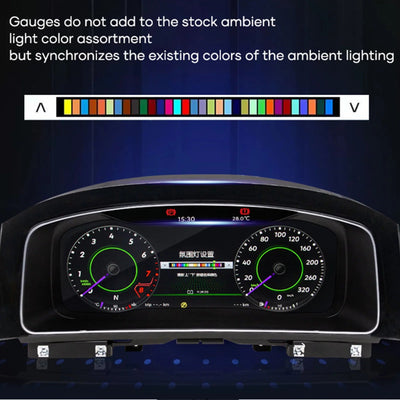 Synchronisation avec l'éclairage d'ambiance d'origine sur le virtual cockpit Seat Ibiza