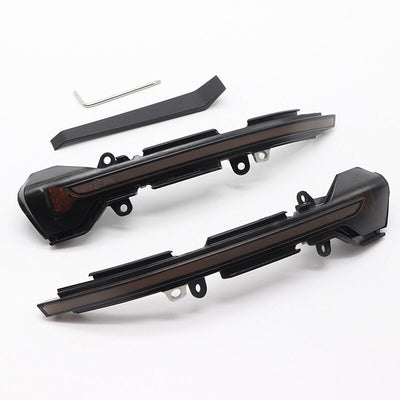 Paire de clignotants dynamiques de rétroviseur pour Seat Ibiza 6F, verre fumé et clé de démontage fournie
