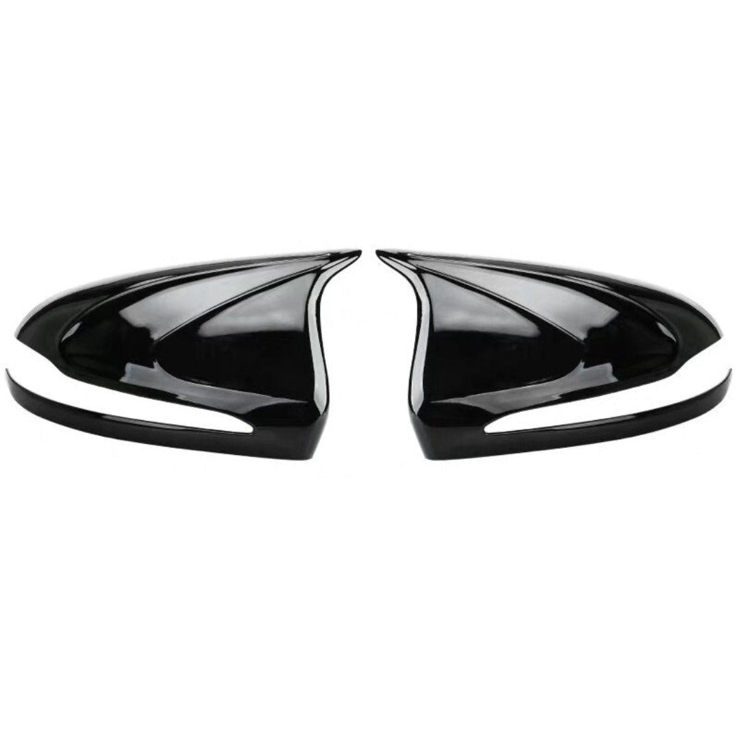 Coque rétroviseur Mercedes GLC de couleur noir brillant.