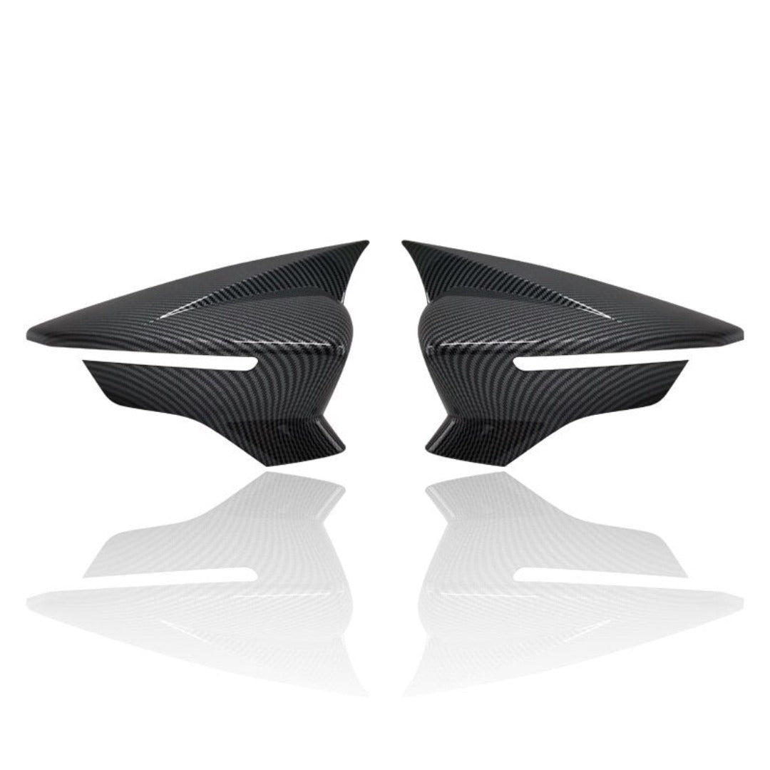 Coque de rétroviseur Seat Ibiza de couleur carbone.