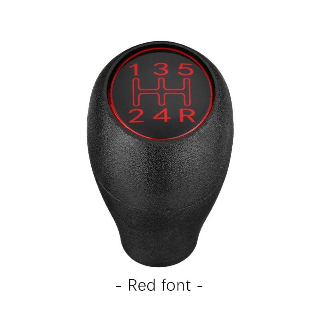 pommeau levier de vitesse Peugeot 205 couleur rouge.
