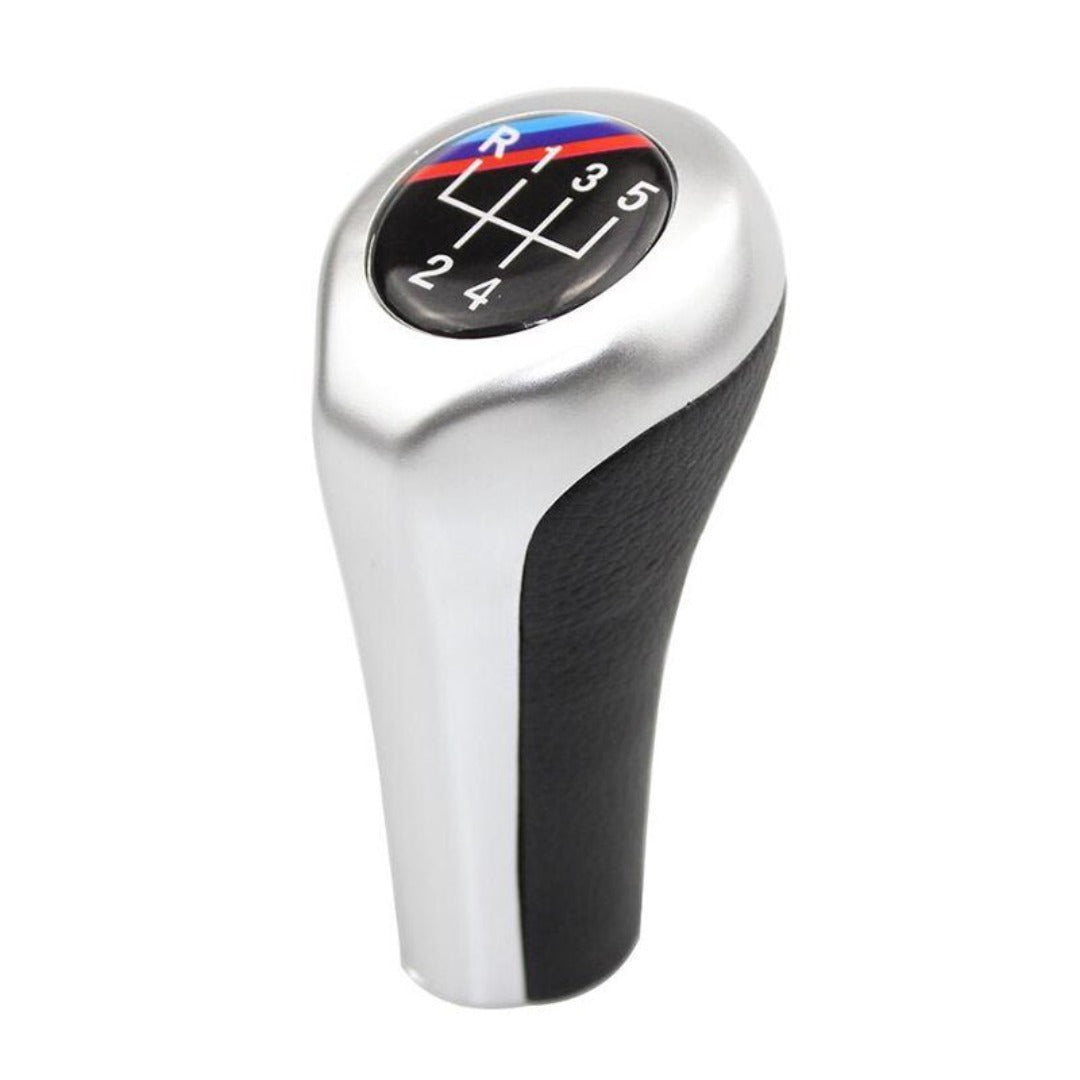 Pommeau de vitesse BMW E90, couleur gris.