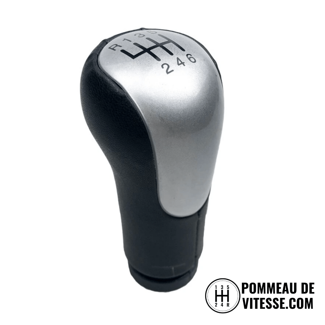 Pommeau levier de vitesse Ford Fiesta de couleur gris, pour boîte à 6 vitesses.