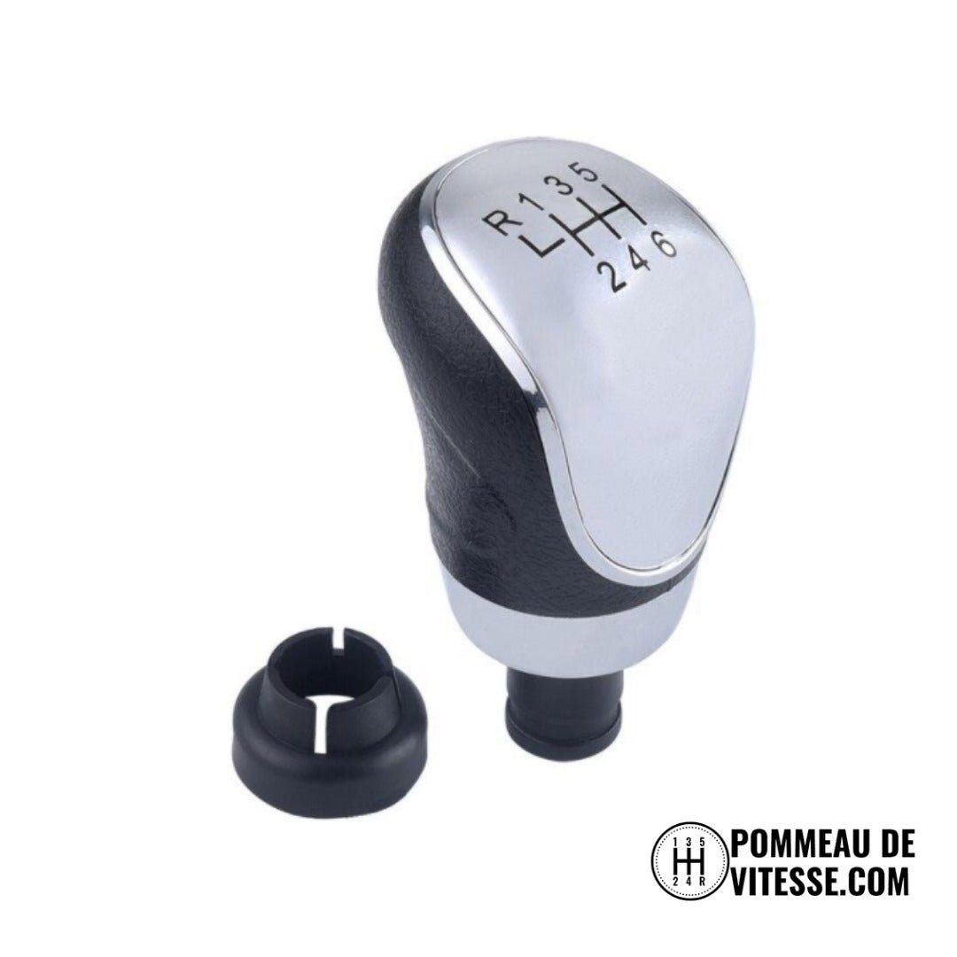 Pommeau de vitesse Ford Focus de couleur gris, pour boîte de vitesse à 6 rapports.