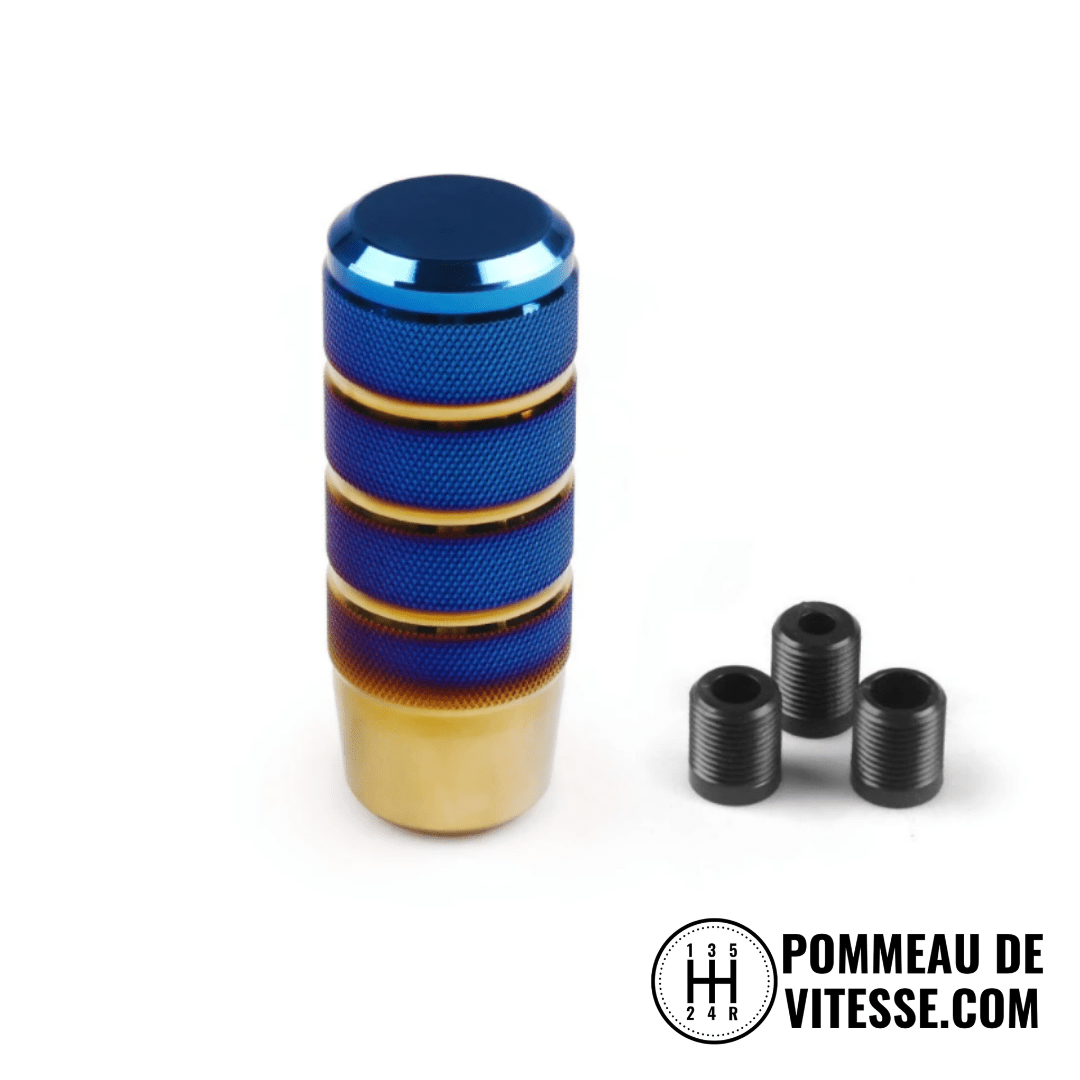 Pommeau levier de vitesse original M1 de couleur bleu brûlé.