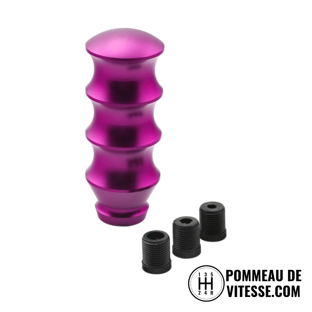 Pommeau de vitesse original M2, de forme cylindrique et de couleur violet.