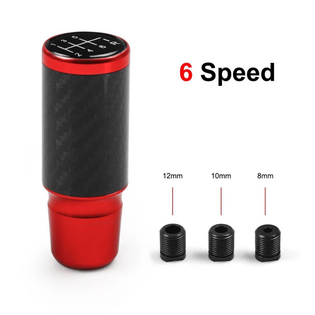 Pommeau de vitesse sport S couleur rouge et noir version 6 vitesses.