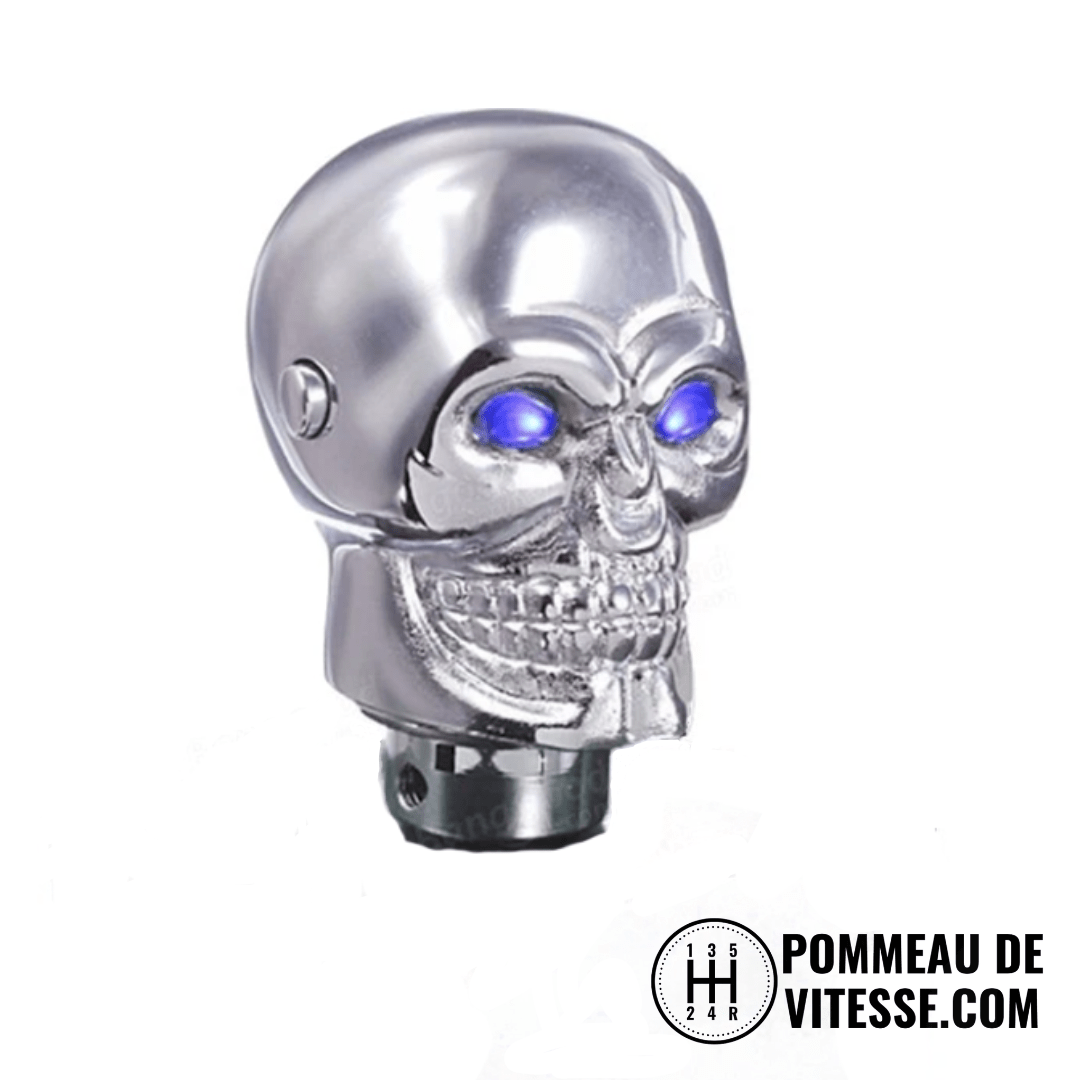 Pommeau de vitesse tête de mort lumineux Pommeau de vitesse