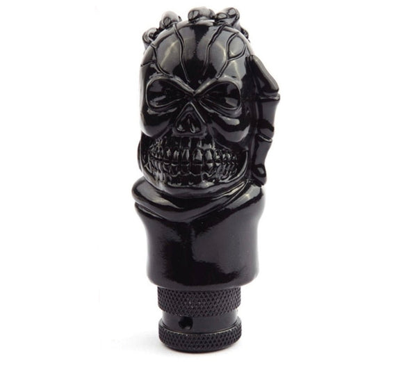 Pommeau De Levier De Vitesse Tête De Mort - Rouge, Diamètre Intérieur 1.5 Cm - Pour Voitures Manuelles - 7