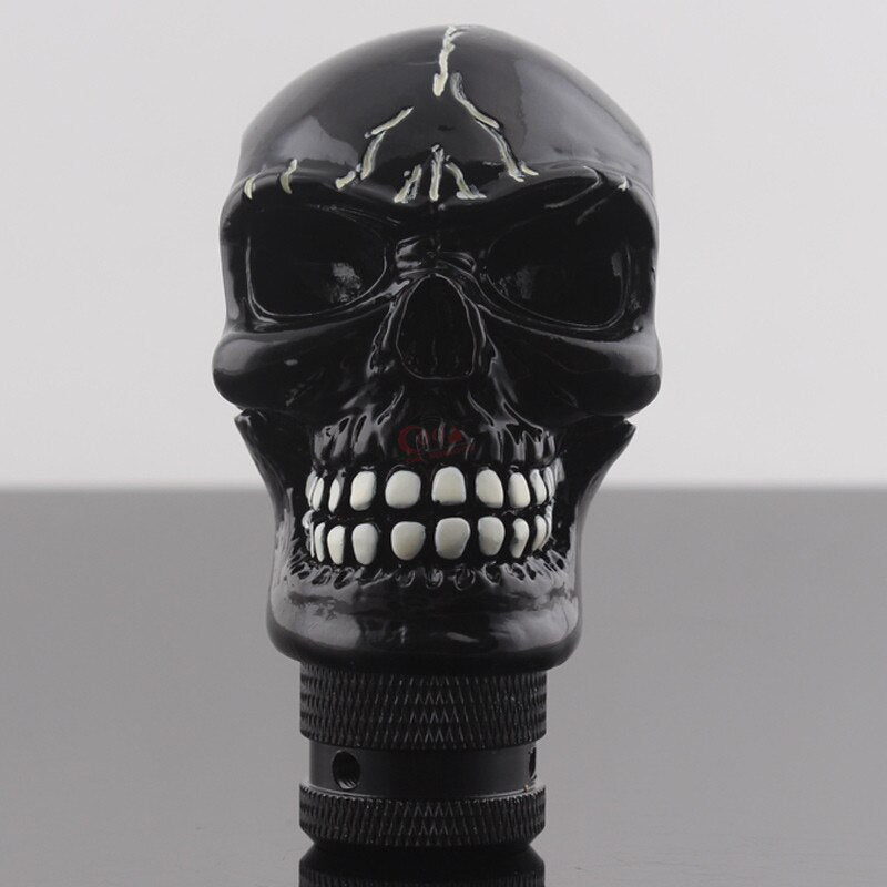 Pommeau de vitesse tête de mort noir webpommeauto