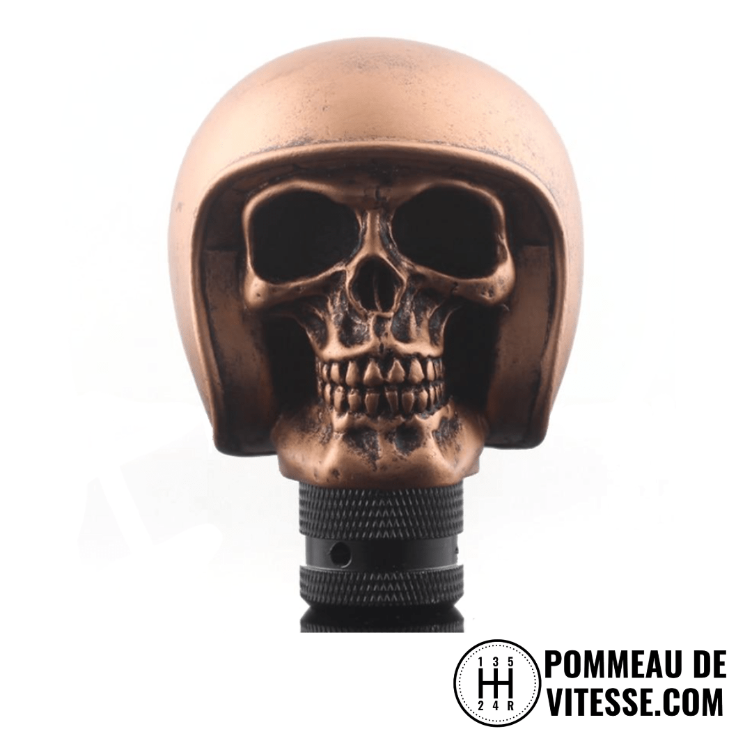 Pommeau De Levier De Vitesse Tête De Mort - Rouge, Diamètre Intérieur 1.5 Cm - Pour Voitures Manuelles - 8